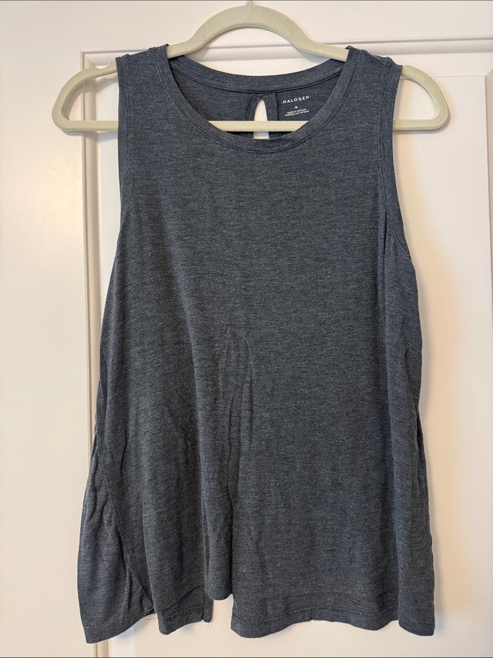 Halogen Charcoal Gray Sleeveless Tank Top